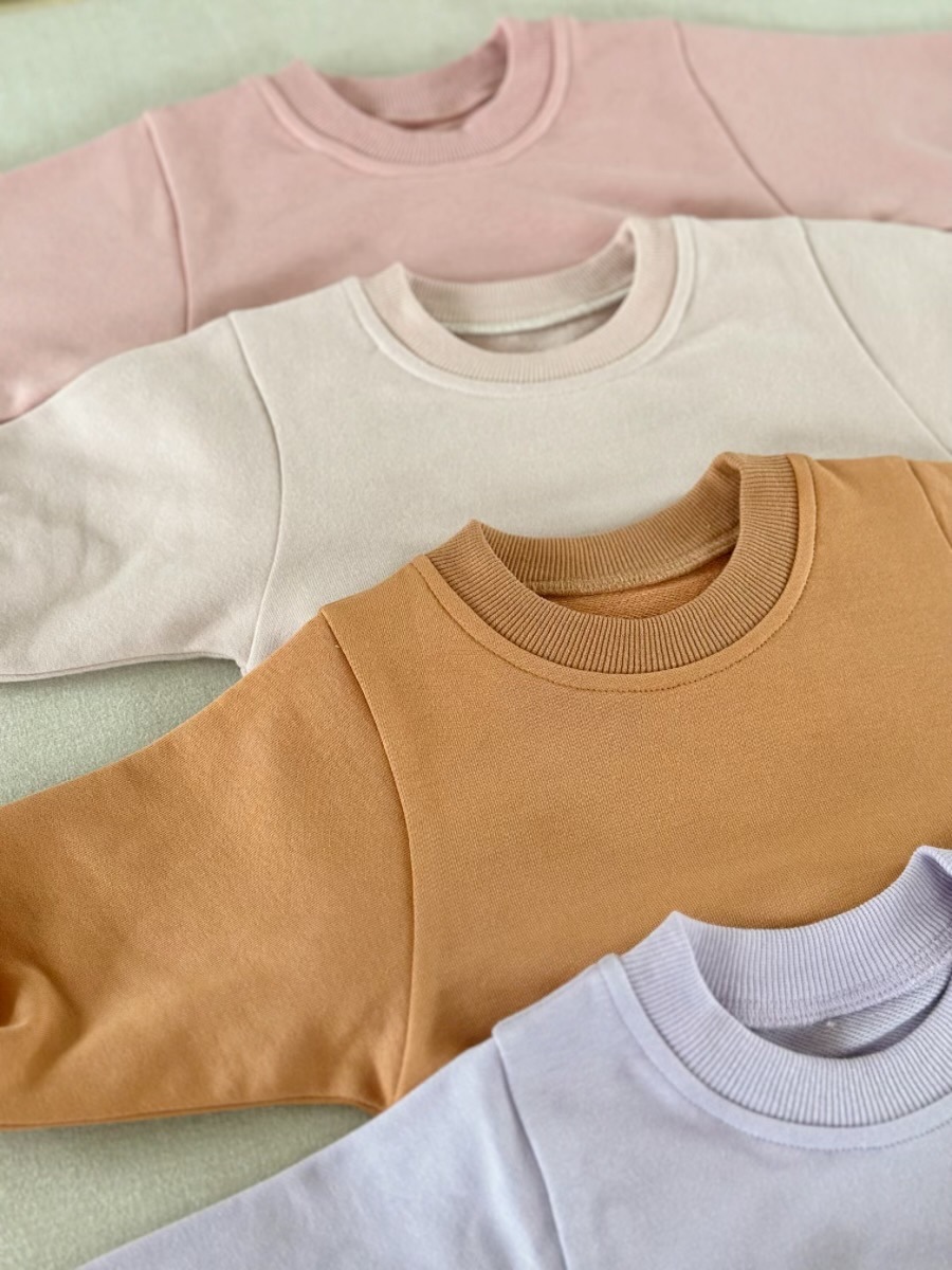 Loose Solid-Color Baby Romper for Spring and Autumn