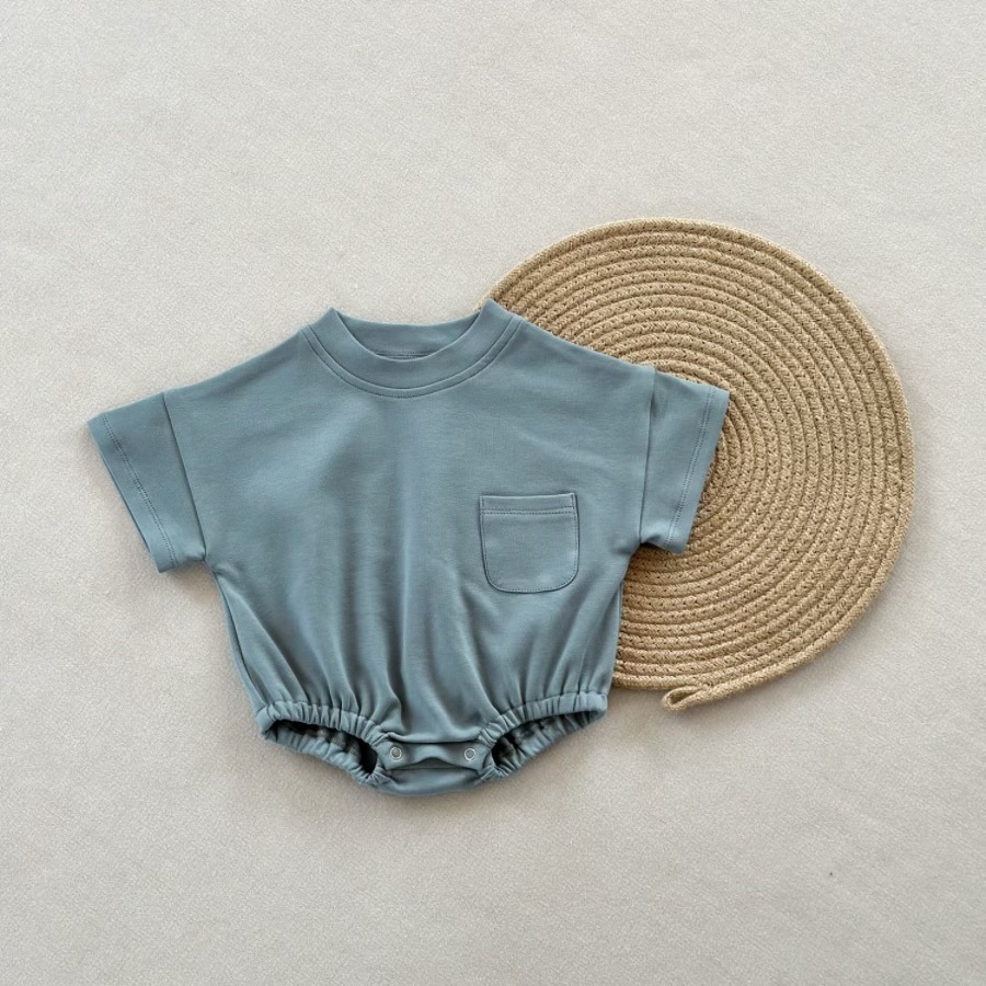 Infant Solid Color Cotton Romper