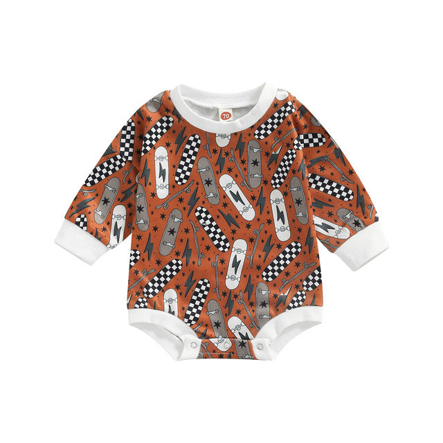 Baby girl Skateboard print Bodysuit
