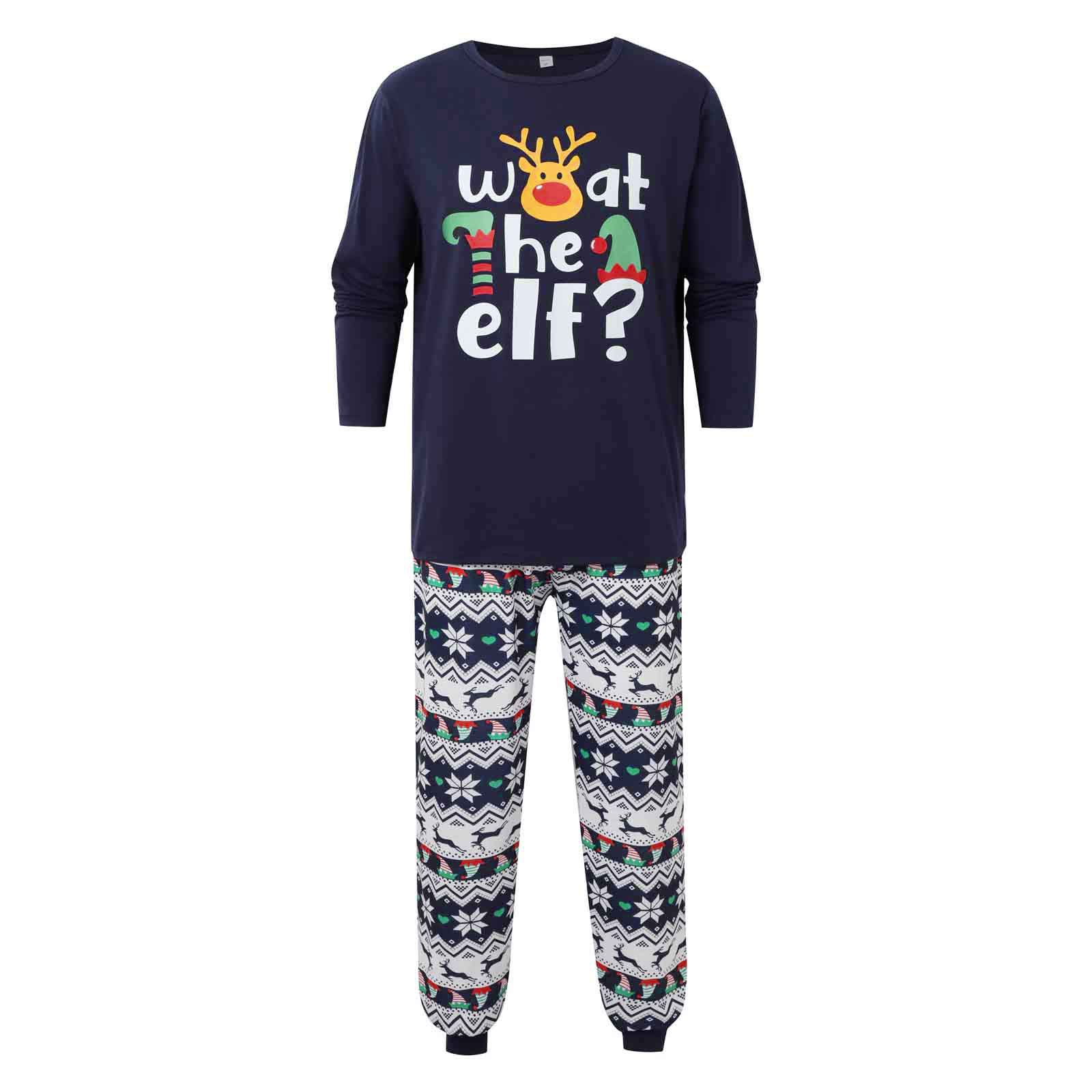 Christmas Themed Parent-Kid Printed Home Outfits