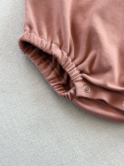 Infant Solid Color Cotton Romper