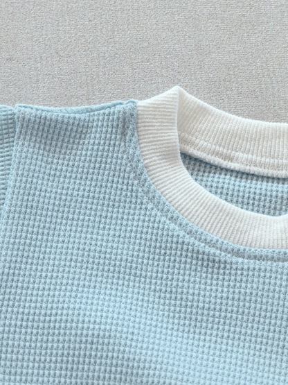 Infant Waffle Knit Cotton Loose Romper