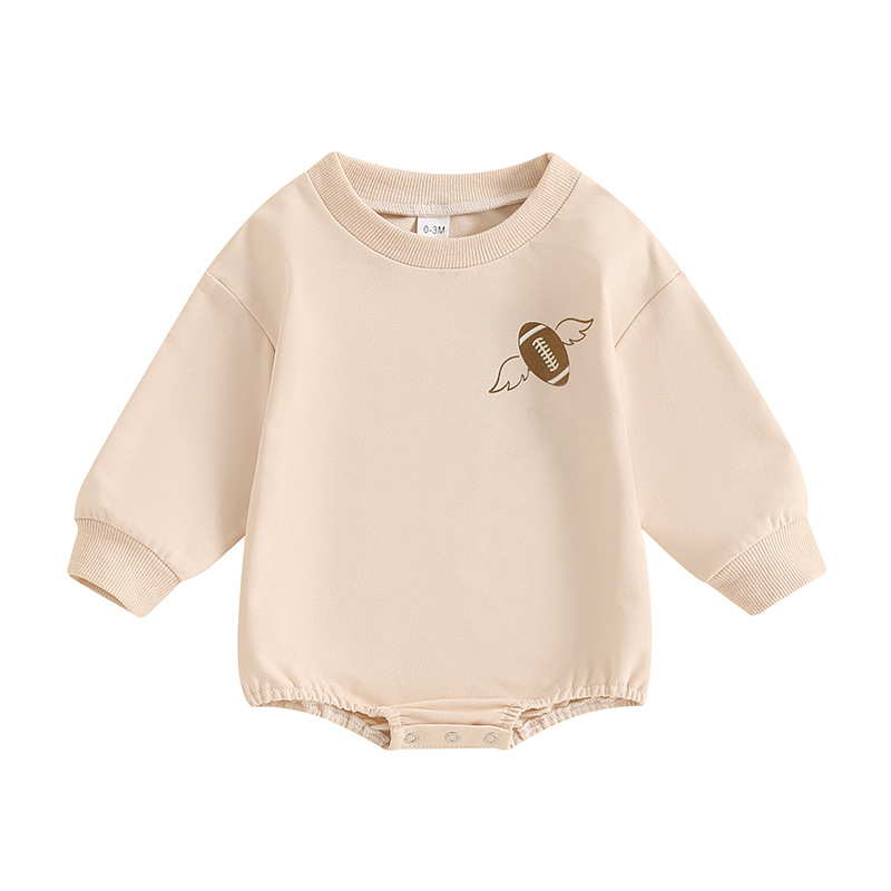 Baby Football Print Crawl Suit