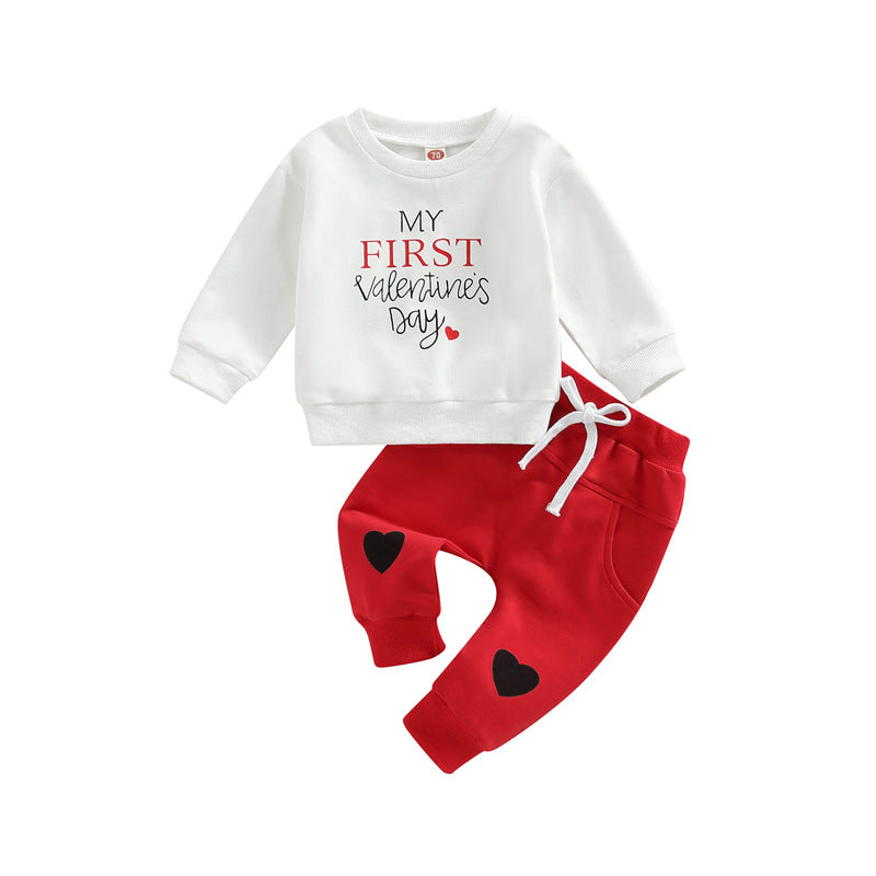 2 Pieces Baby Valentine's Day Suit