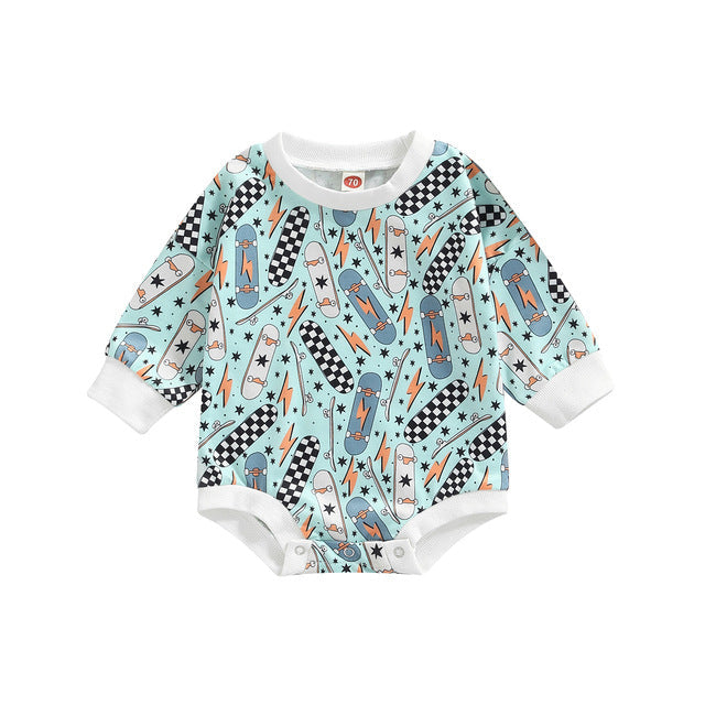 Baby girl Skateboard print Bodysuit