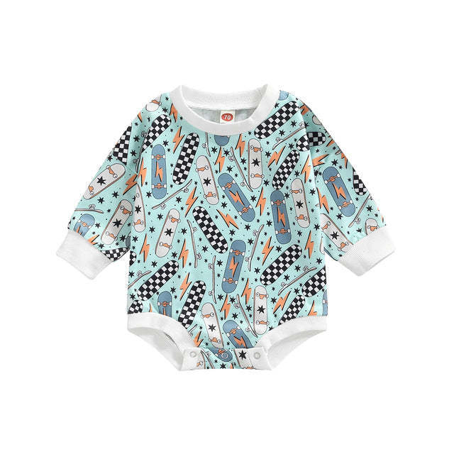 Baby girl Skateboard print Bodysuit