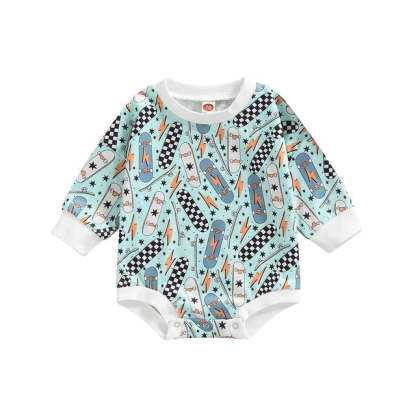 Baby girl Skateboard print Bodysuit