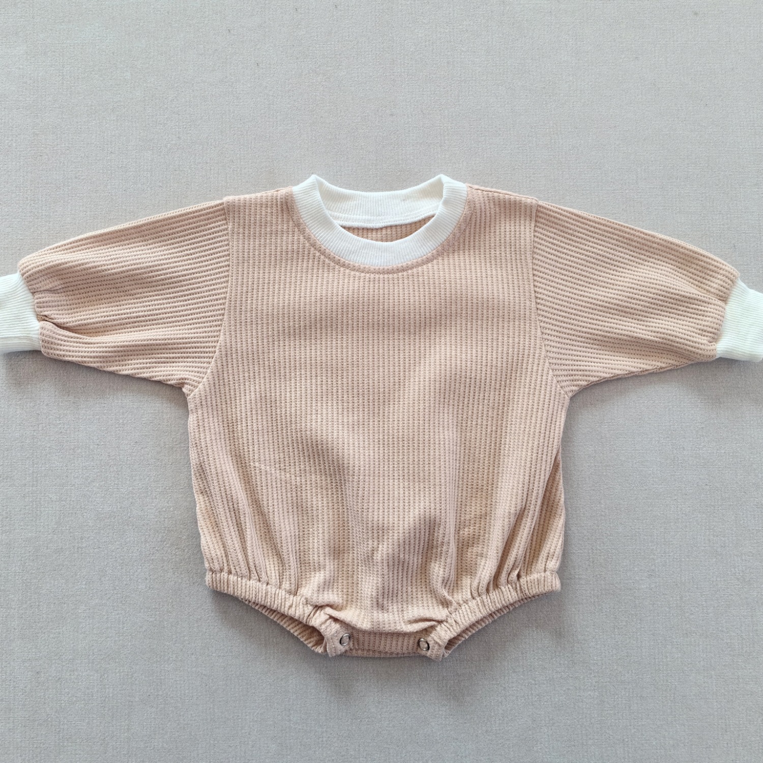Infant Waffle Knit Cotton Loose Romper