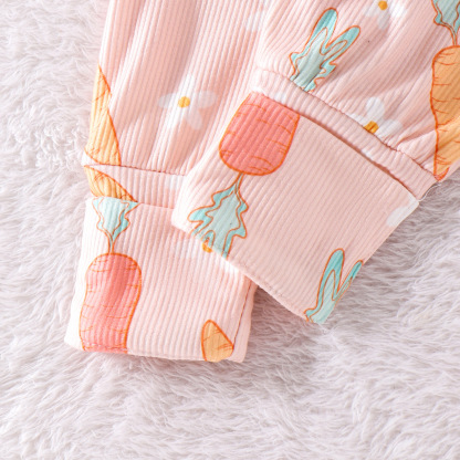 Baby Girl Radish Print Romper