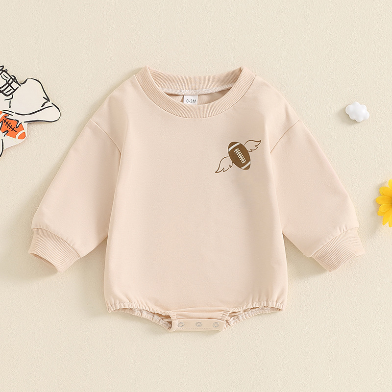 Baby Football Print Crawl Suit