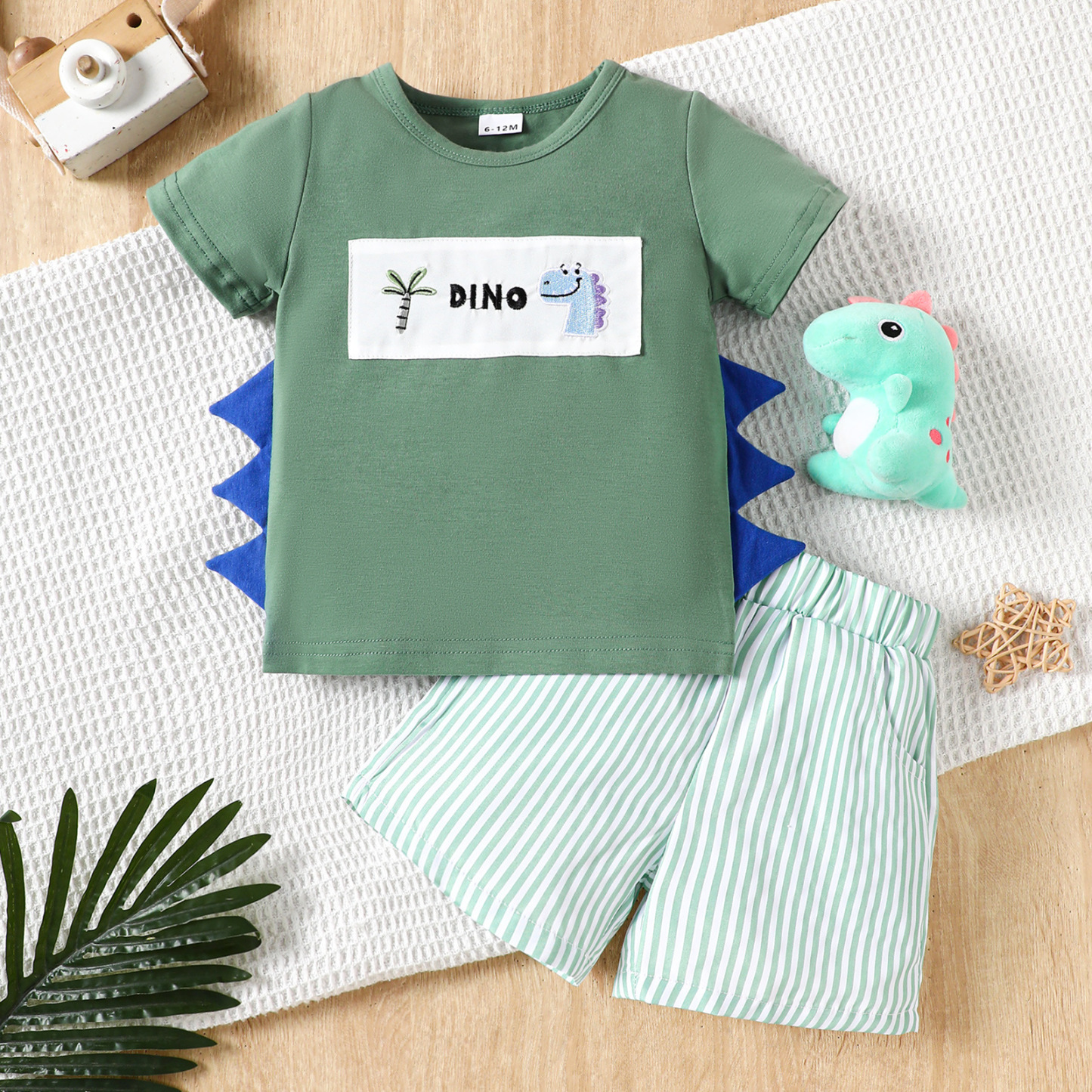 Baby Boy Dinosaur Embroidery Suit