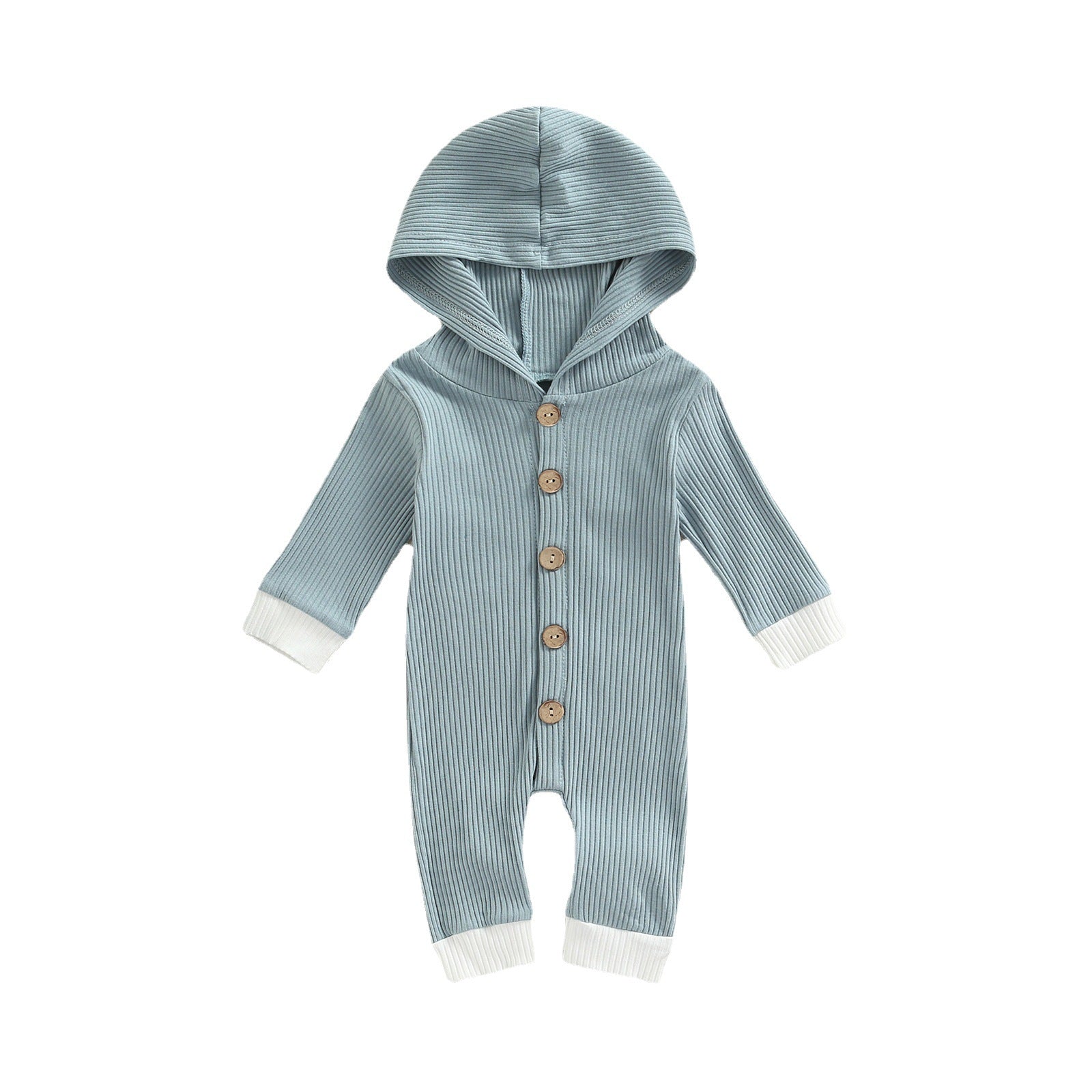 Baby hooded colorblock Romper