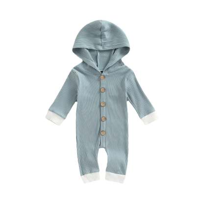 Baby hooded colorblock Romper