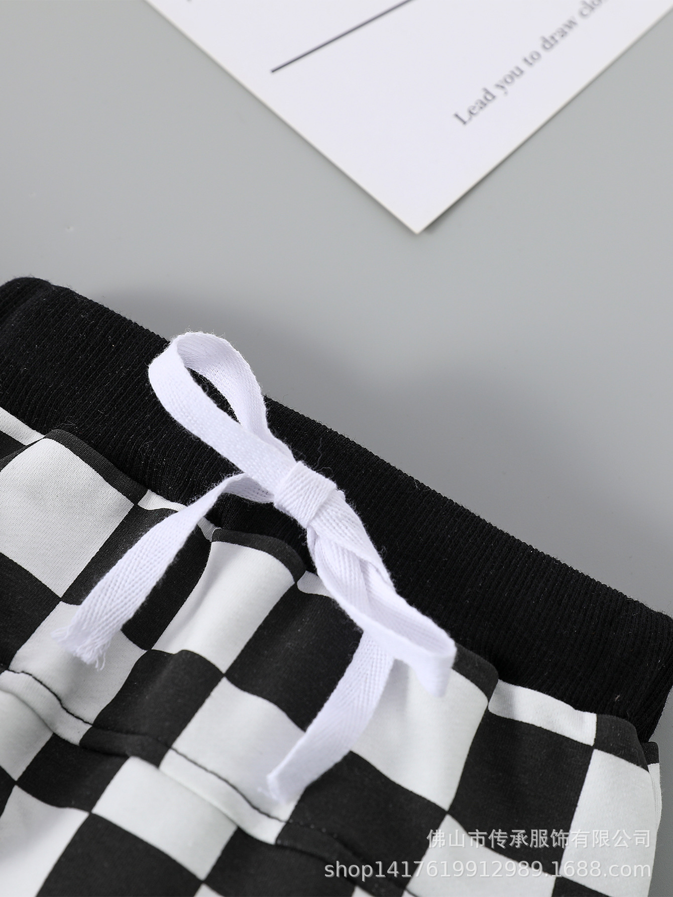 Baby Checkered Hooded Sweatshirt Set