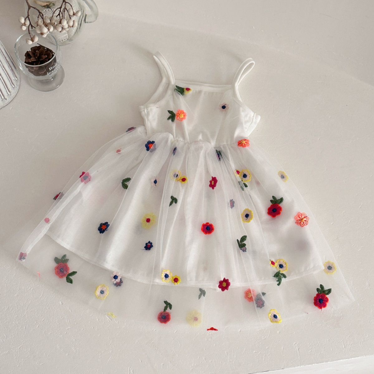 Baby Girl Floral Embroidered Lace Dress