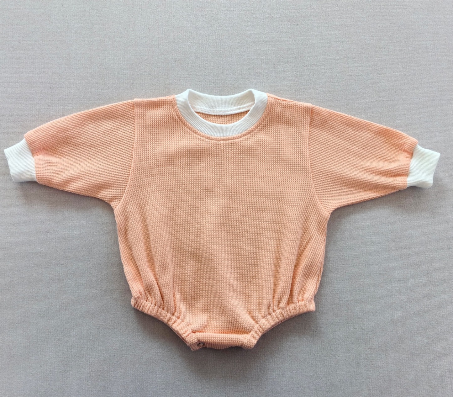 Infant Waffle Knit Cotton Loose Romper