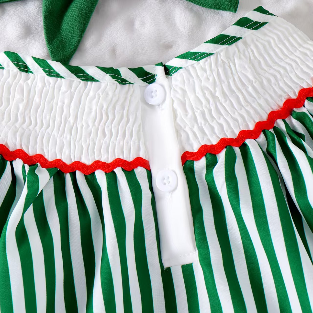 Baby Girl Four Leaf Clover Embroidered  Romper