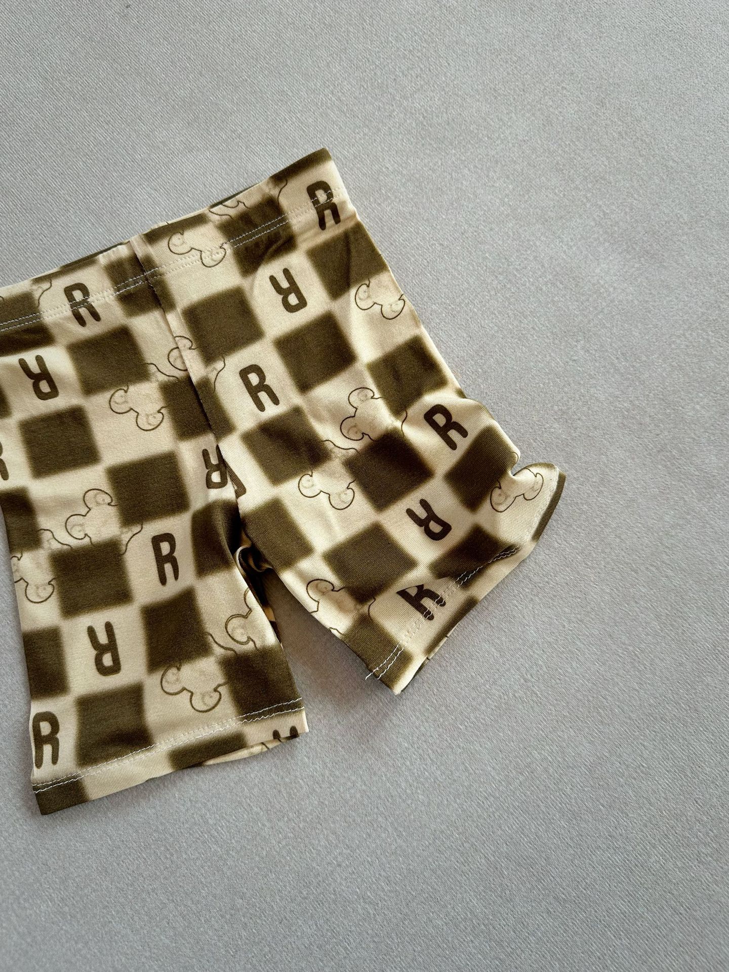 Children’s Bamboo Fiber Checkered Casual Two-Piece Set