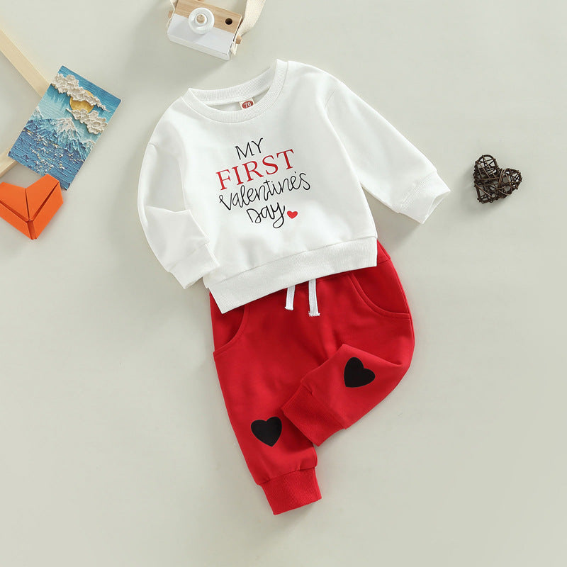 2 Pieces Baby Valentine's Day Suit