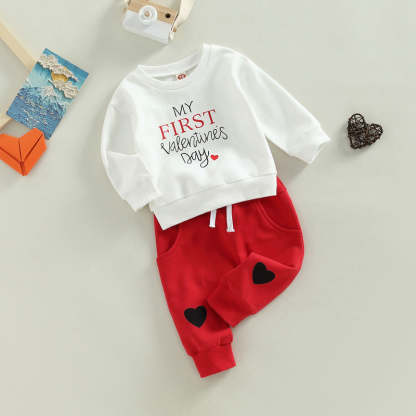 2 Pieces Baby Valentine's Day Suit