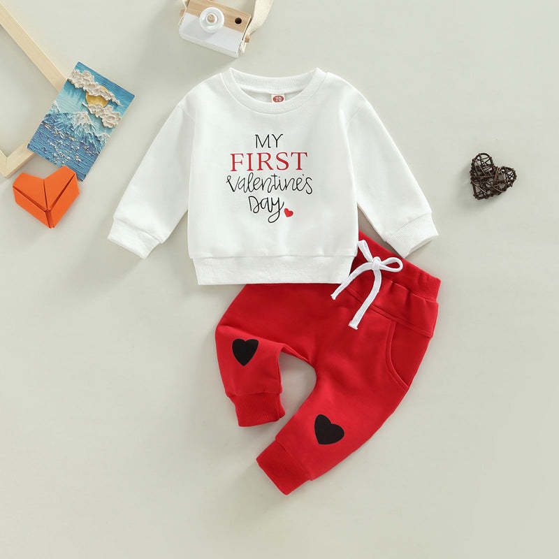 2 Pieces Baby Valentine's Day Suit