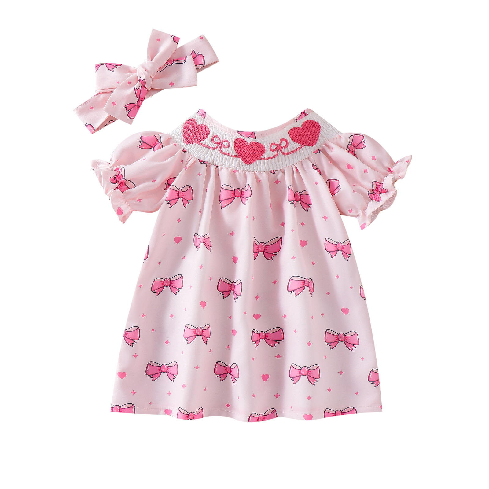 Girls' Cute  embroidered dress