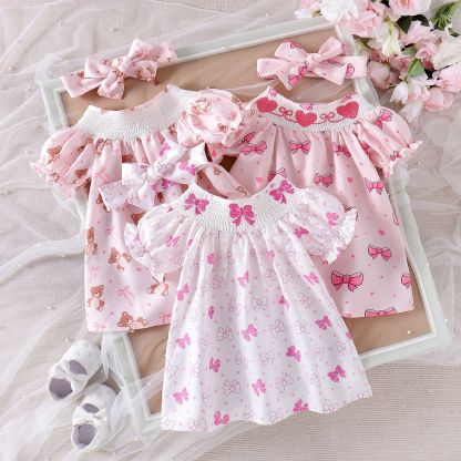 Girls' Cute  embroidered dress