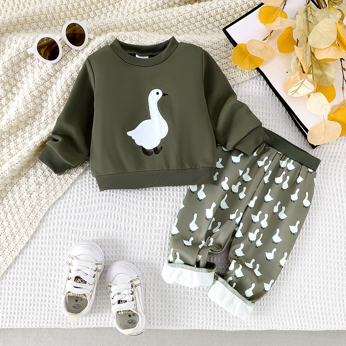 Baby Boy Duck Print Set