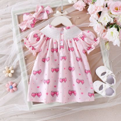 Girls' Cute  embroidered dress