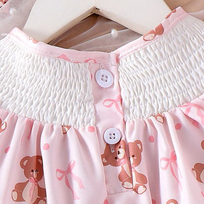 Girls' Cute  embroidered dress