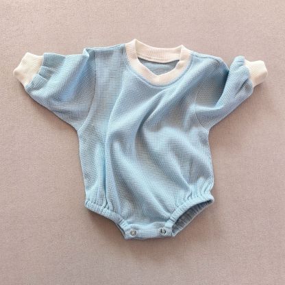 Infant Waffle Knit Cotton Loose Romper