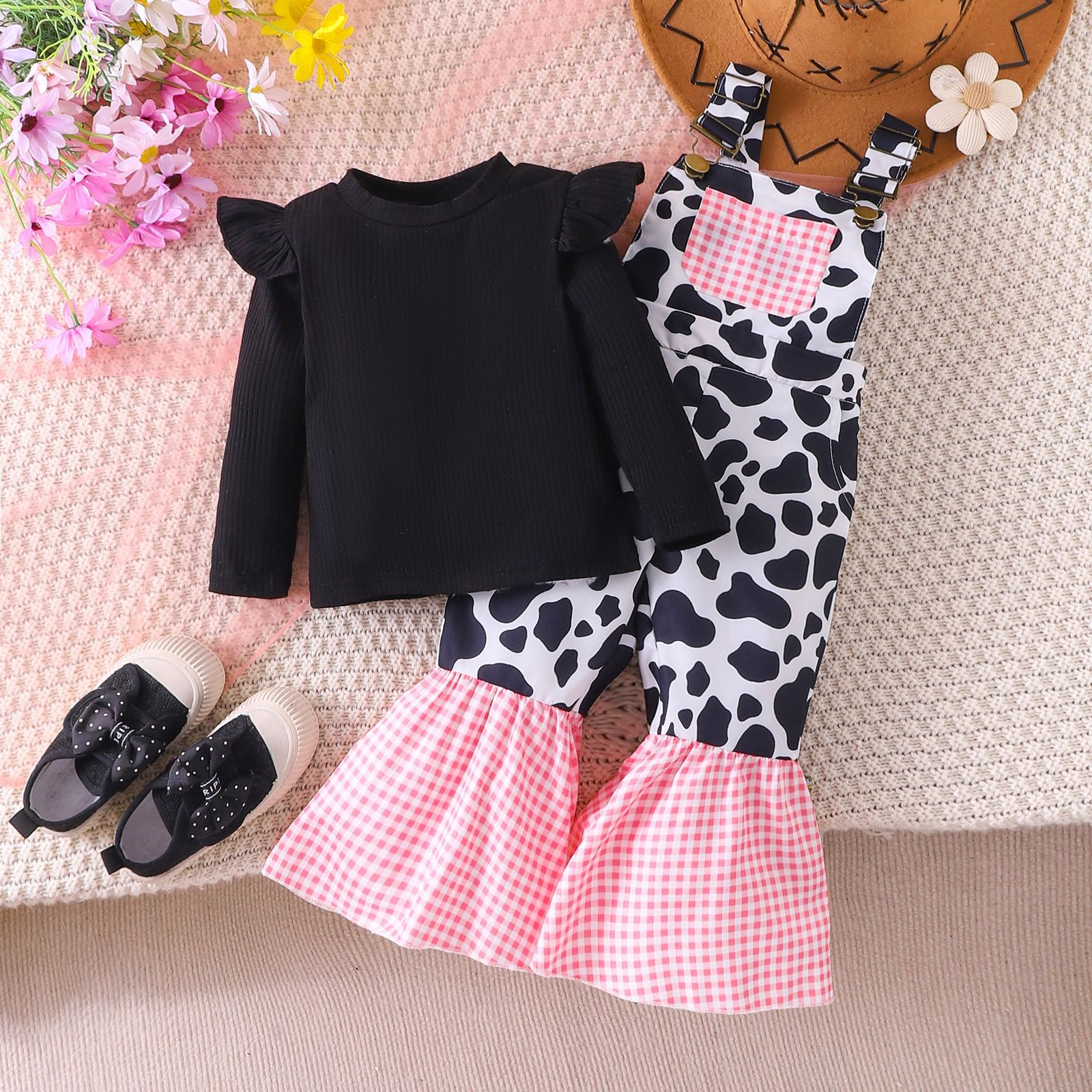 Baby Girl Milk Print Set