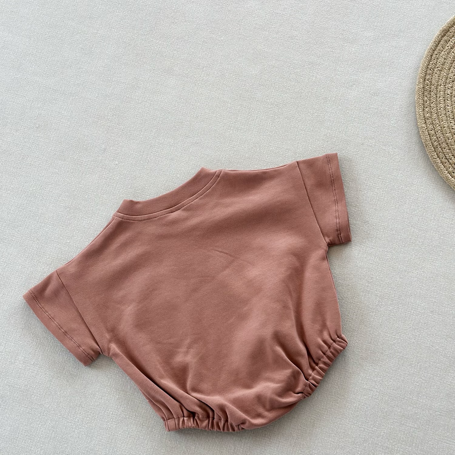 Infant Solid Color Cotton Romper