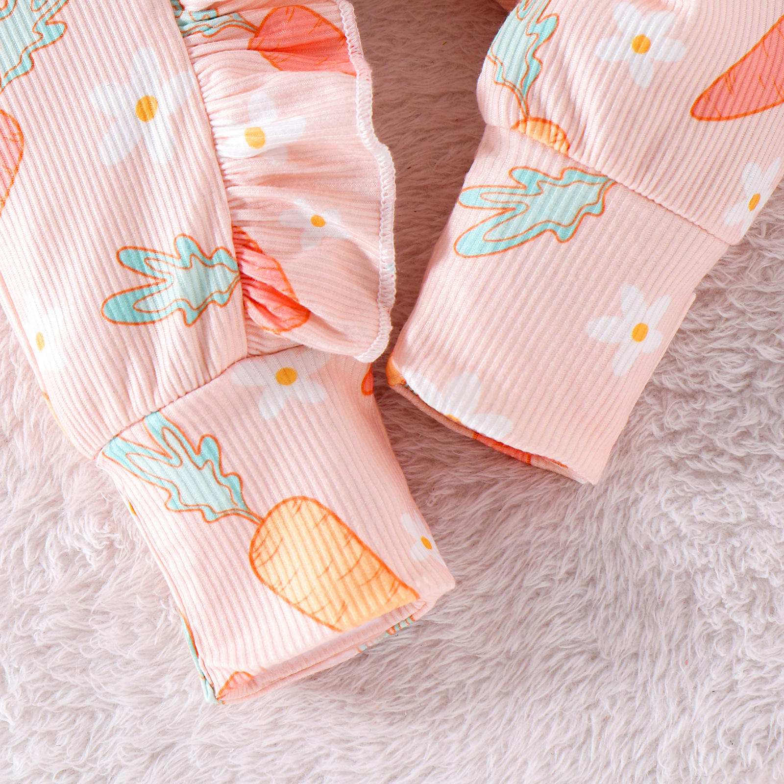 Baby Girl Radish Print Romper