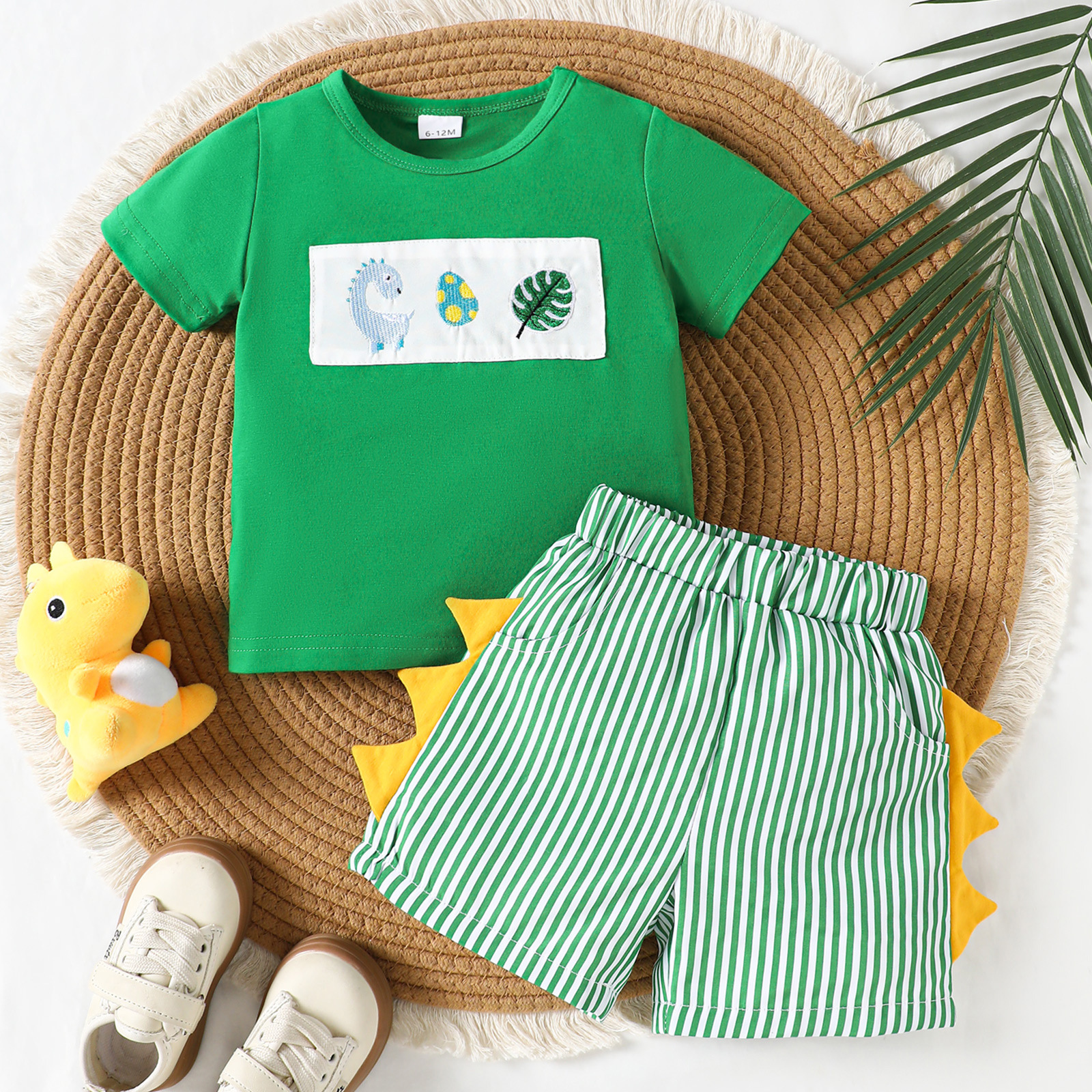Baby Boy Dinosaur Embroidery Suit
