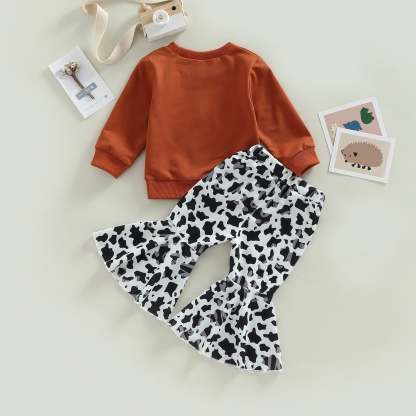 2 Pieces Toddler girl cowboy Suit