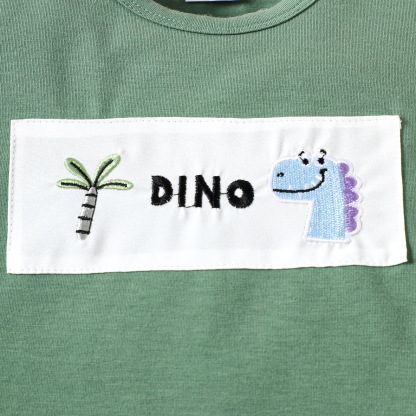Baby Boy Dinosaur Embroidery Suit