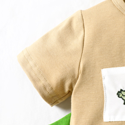 Baby Boy Dinosaur Embroidery Suit