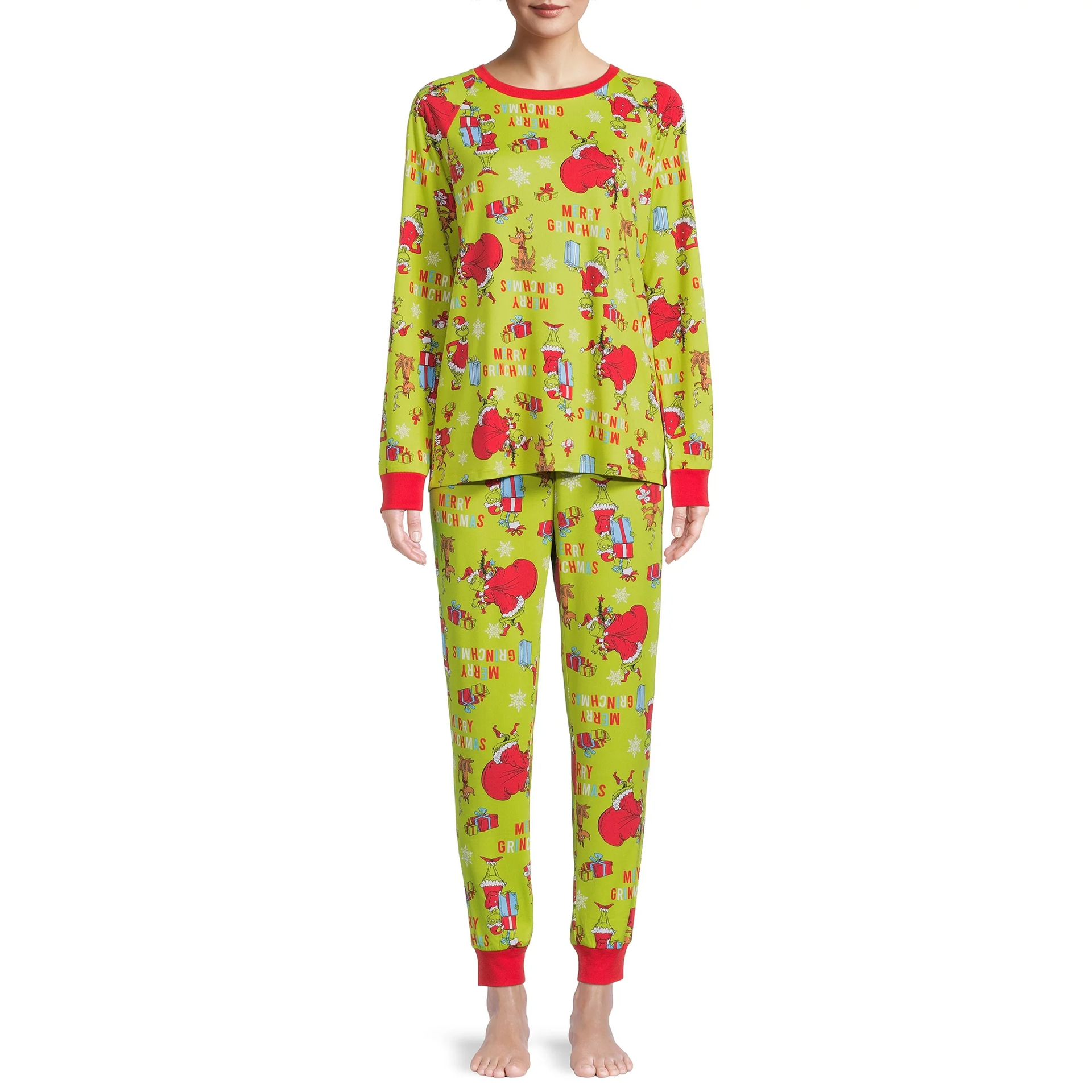 Christmas Themed Parent-Child Printed Home Outfits