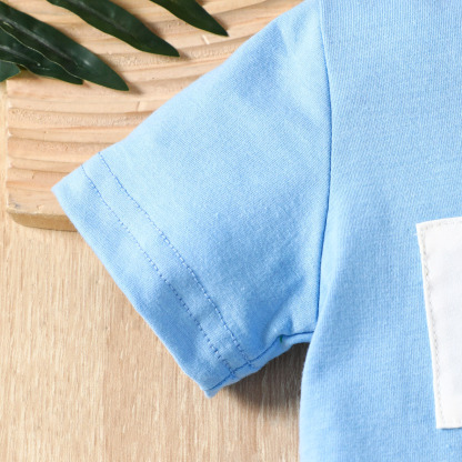 Baby Boy Dinosaur Embroidery Suit