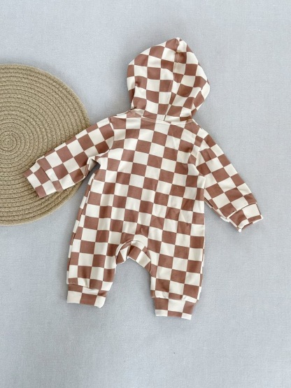 Baby Hooded Pure Cotton Long-Sleeve Romper