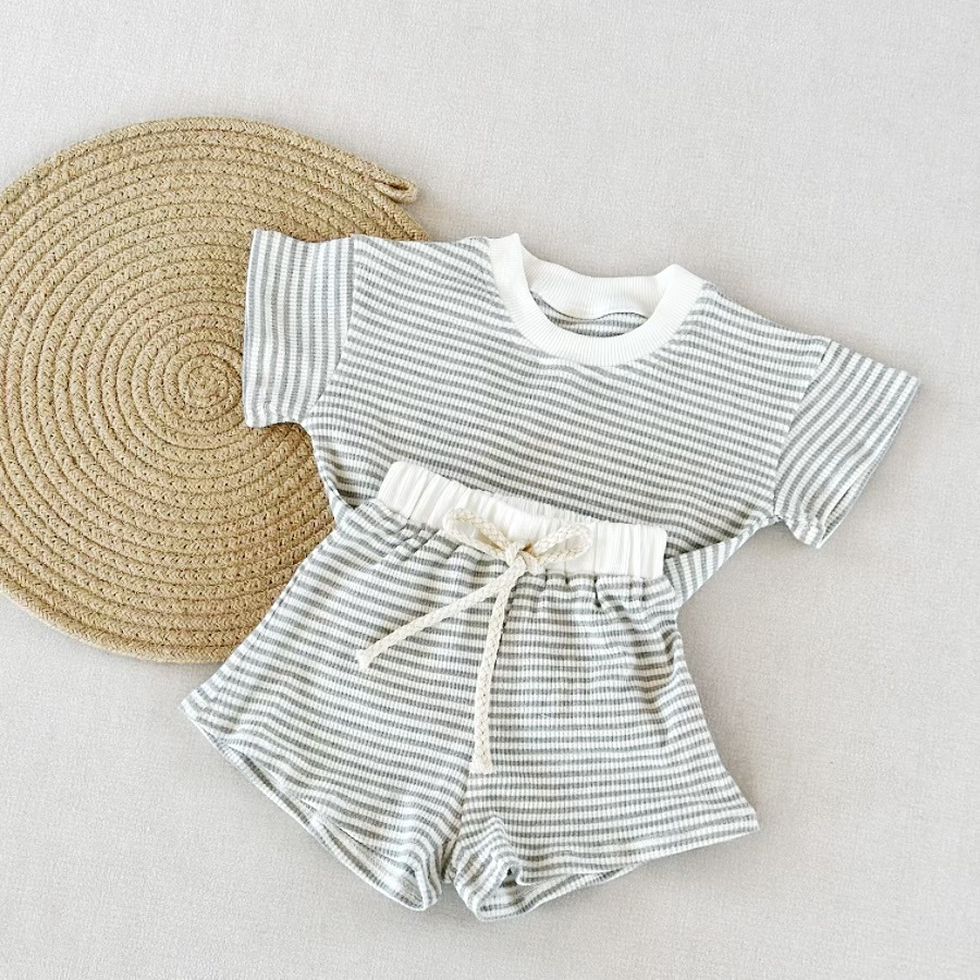 2-Piece Baby Striped Outfit Set