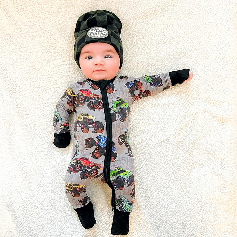 Baby Car Print Romper