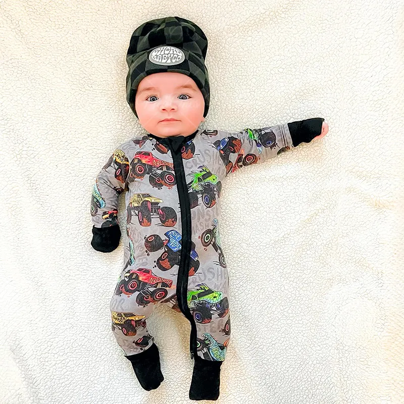 Baby Car Print Romper
