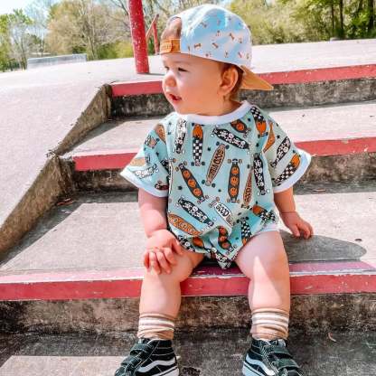 Baby girl Skateboard print Bodysuit
