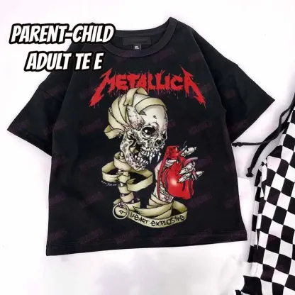 Baby Print Romper and Adult Tee