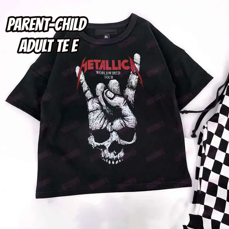 Baby Print Romper and Adult Tee