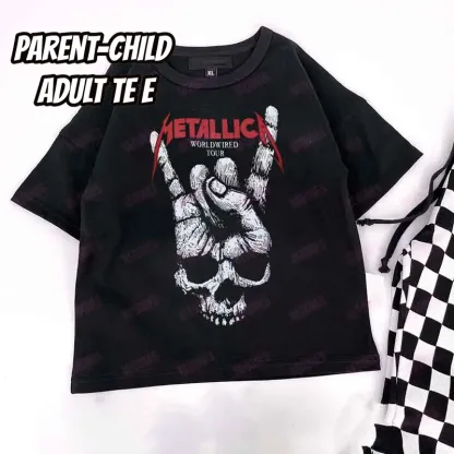 Baby Print Romper and Adult Tee