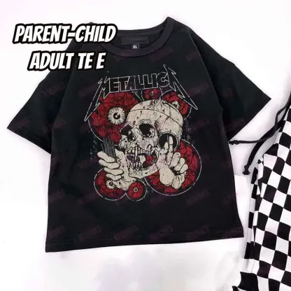 Baby Print Romper and Adult Tee