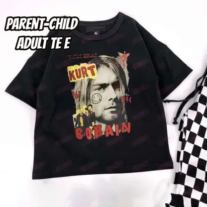 Baby Print Romper and Adult Tee